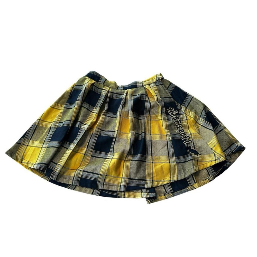 Harry Potter Hufflepuff Plaid Skater Skirt Dark Academia Hogwarts MD Fantasy - Picture 7 of 8